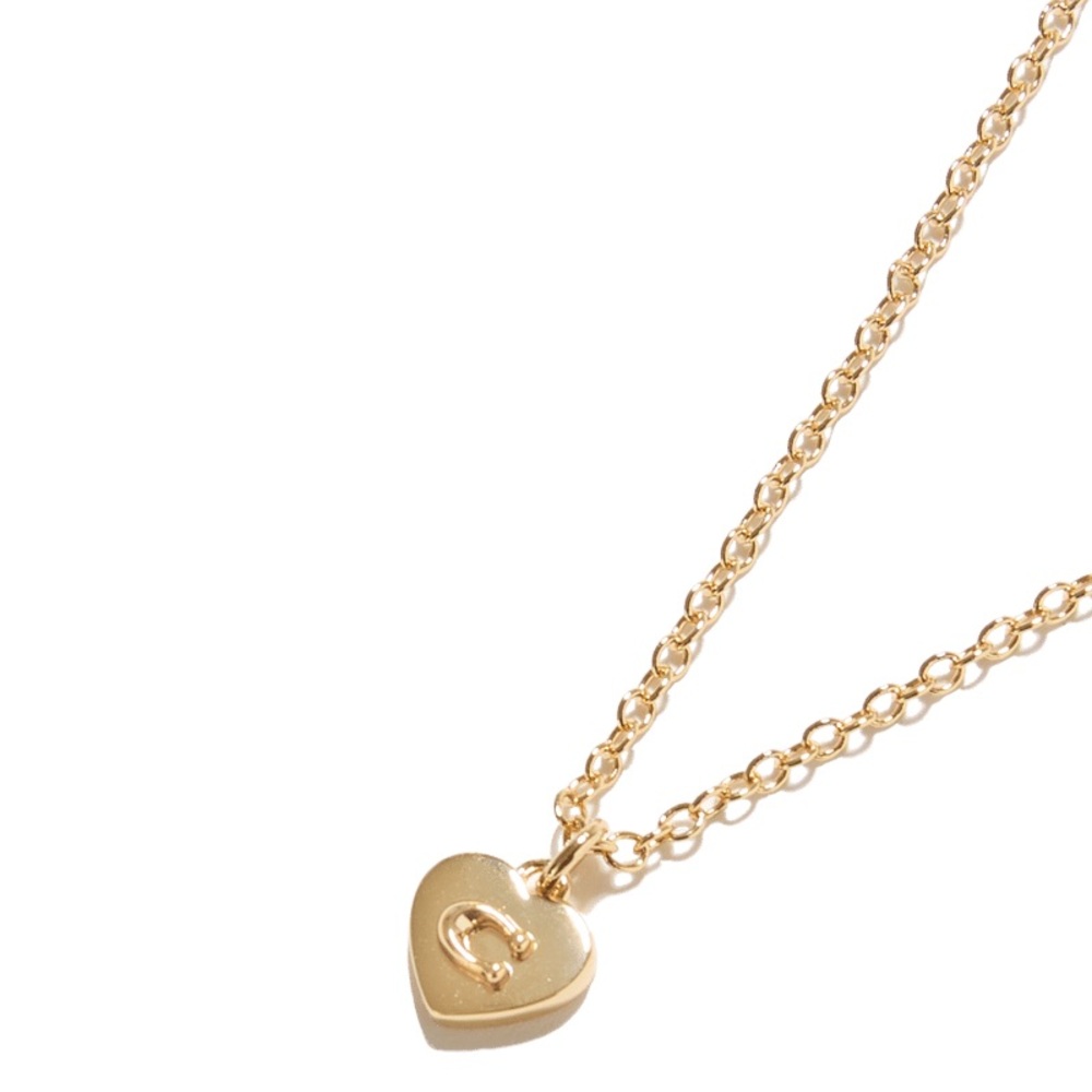 Coach Necklace with Heart-Shaped Pendant